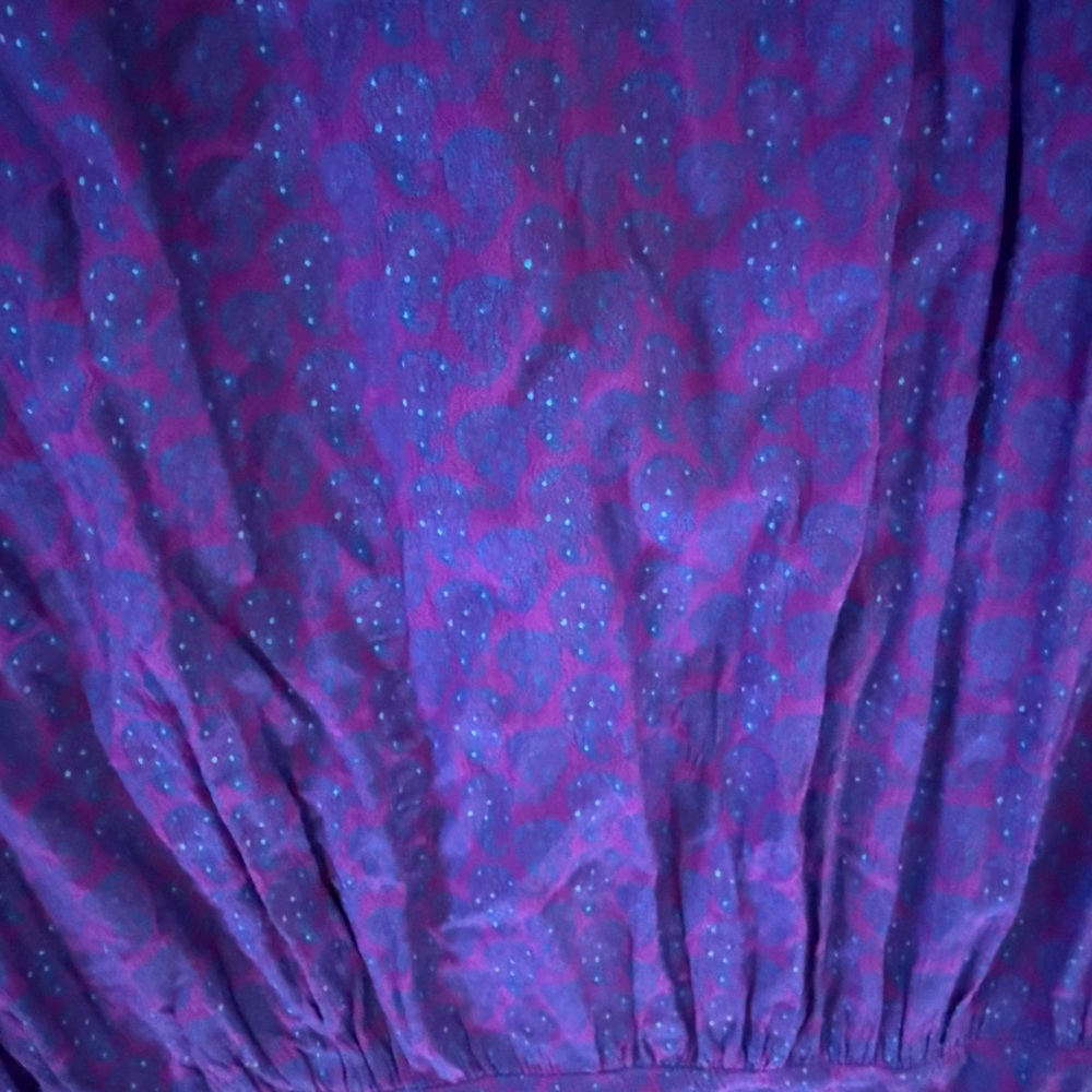 Natural Life Purple Paisley Swing Mini Dress L - Picture 5 of 5